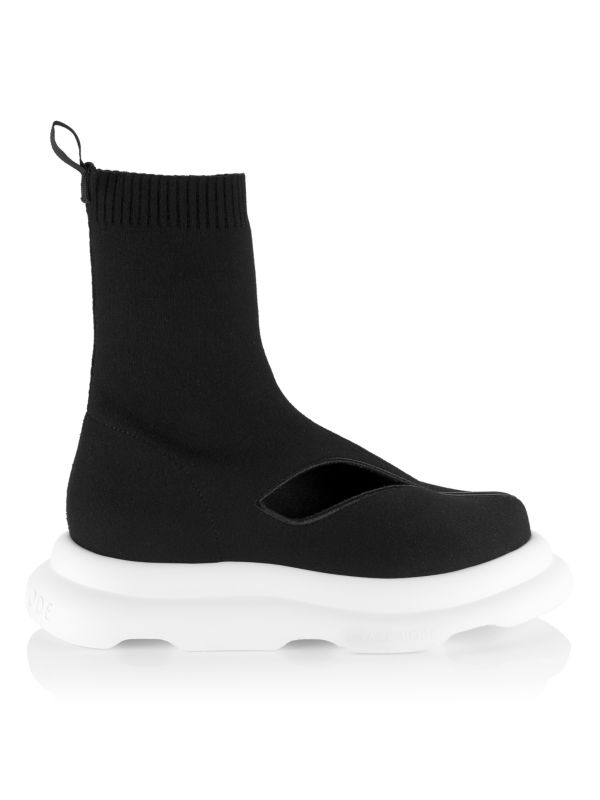 A.W.A.K.E. Mode Women's Casual Carla Cutout Sock Boots